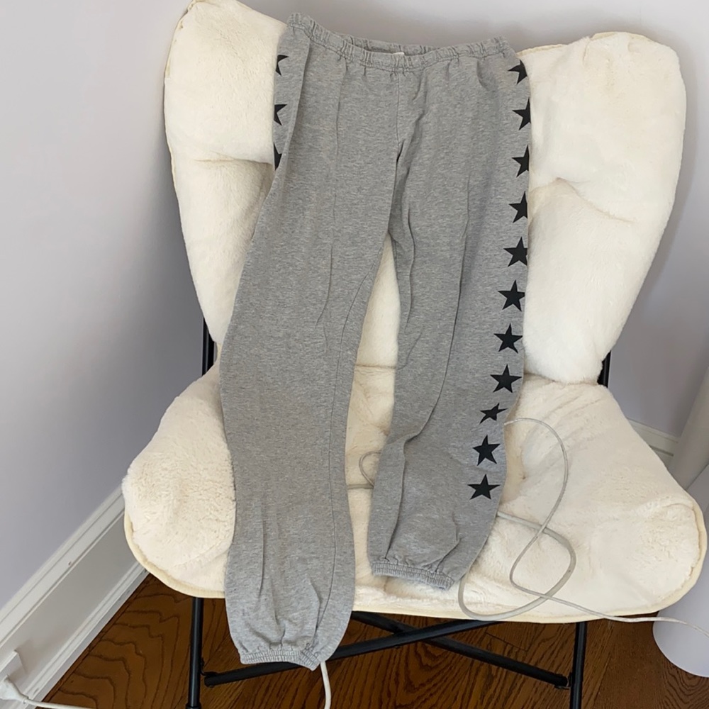 Hard tail grey sweatpants with black stars